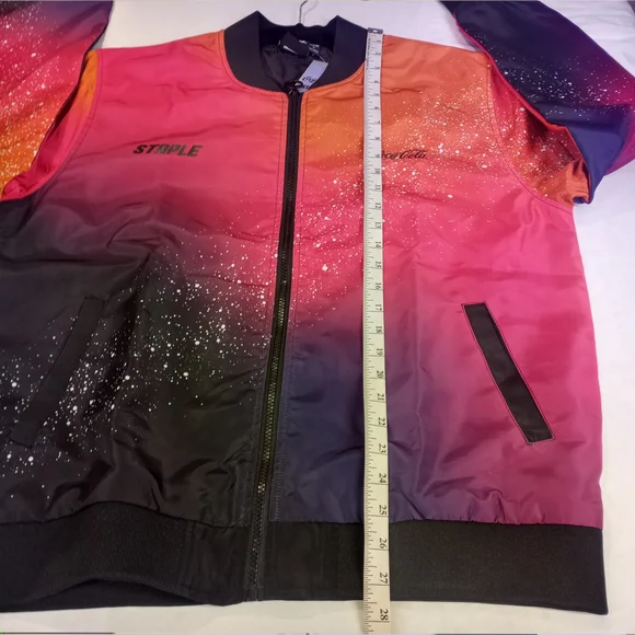Coca-Cola Staple Men's Limited Edition Bomber Varsity Zip Up Colletion Jacket L - Picture 14 of 16